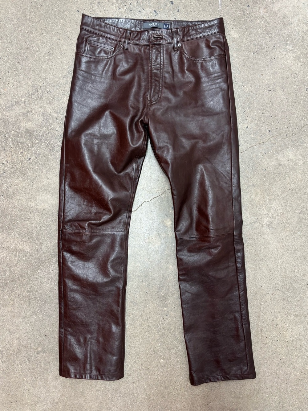 GAP Men's boot fit Leather pants